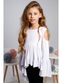 White girl\'s blouse with ruffles DZ8468 - Online store - Boutique